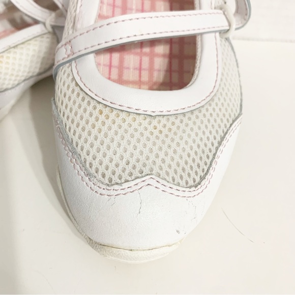 Champion White Leather and Mesh Slip On Strappy Sneakers Velcro Closure Sporty - Picture 8 of 12